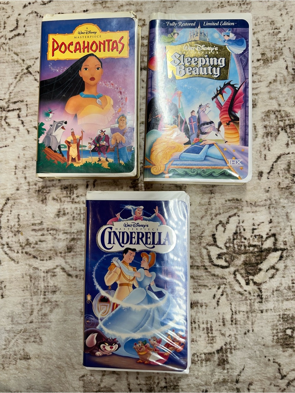 Vintage Disney VHS Lot of 3 – Masterpiece Collection Classics